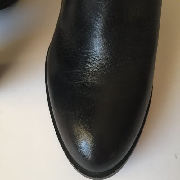 LE CHÂTEAU Chunky Heel Ankle Boots Women's Size 6 (US) /37(EUR) /Black Leather - Picture 6 of 11